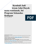 Terpilih Kembali Jadi Ketua Dewan Adat Dayak Kota Pontianak