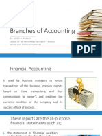 Accounting - II. Branches of Accounting