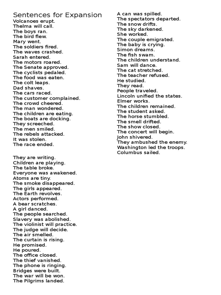 Kernel Sentence Expansion PDF