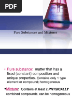 Pure Substances Mixtures and Solutions