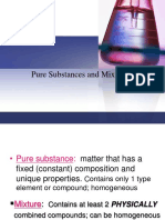 Pure Substances Mixtures and Solutions