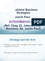 International Business Strategies Justin Paul (Ref: Chap 21, International Business, 6e, Justin Paul)