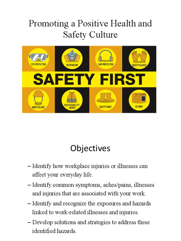 Promoting A Positive Health and Safety Culture PDF | PDF | Personal ...