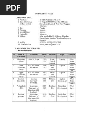 Curriculum Vitae
