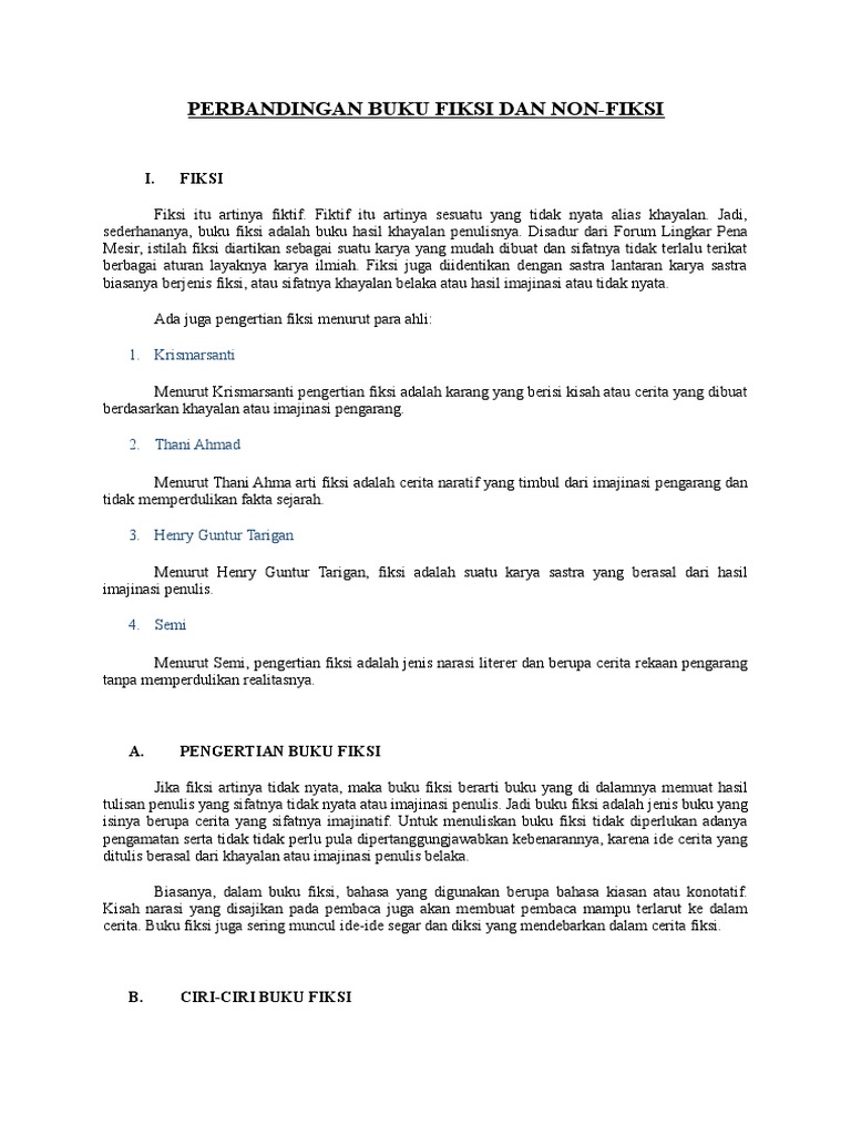 Fiksi Non Fiksi Pdf