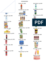 Daftar Harga Minuman