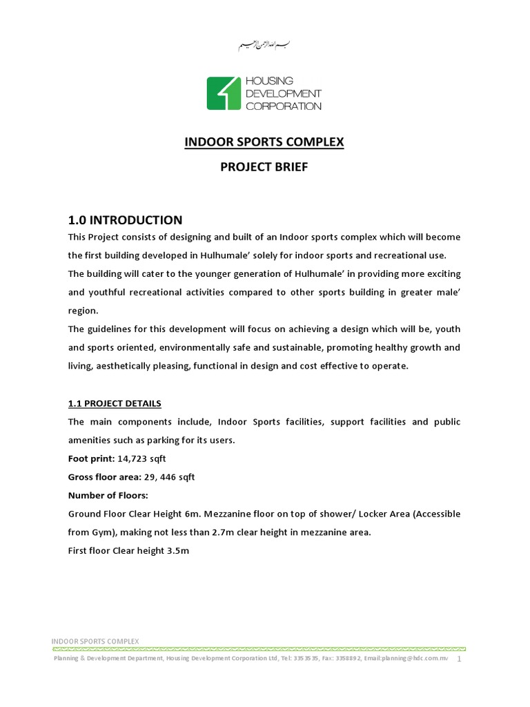 Indoor Sports Complex Design Overview | PDF | Ventilation (Architecture ...