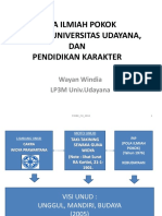 Pola Ilmiah Pokok (Pip), Visi Universitas Udayana, DAN Pendidikan Karakter