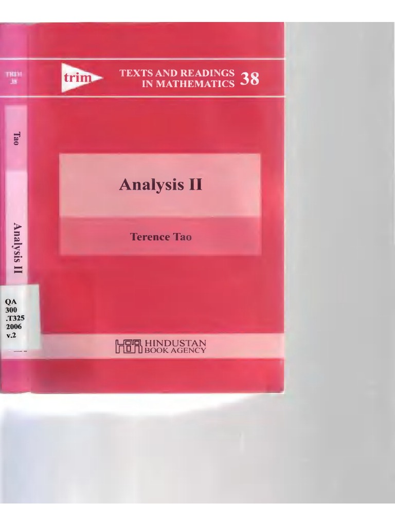 Analysis II: Third Edition (Texts and Readings in Mathematics) Tao，Terence Analysis II: Third Edition (Texts and Readings in