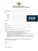 Formulir Registrasi Uji Kompetensi - LSP Bi 2018