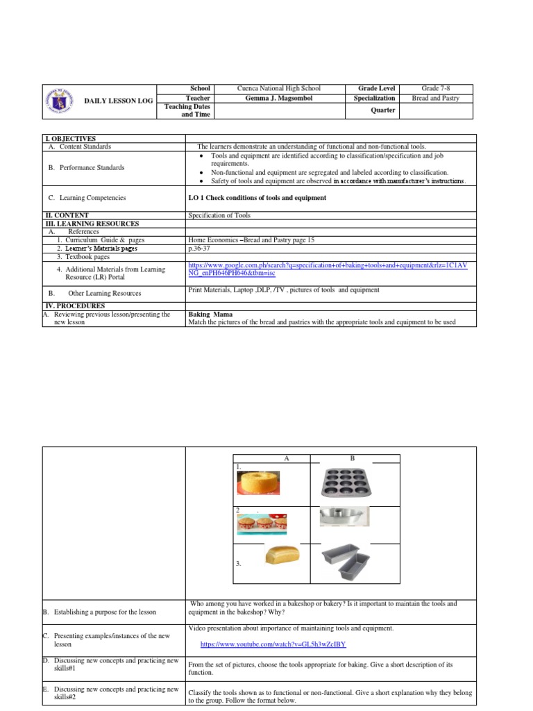Cuenca Bread and Pastry Exploratory PDF PDF Teachers Baking
