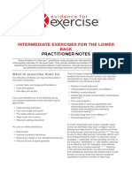 Notes-Intermediate Exercises For The Lower Back 1.0-Evidence For Exercise