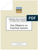 Due Diligence On Franchise Systems
