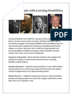 Famous People With Learning Disabilities PDF