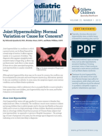 Joint Hypermobility: Normal Variation or Cause For Concern?: Insights