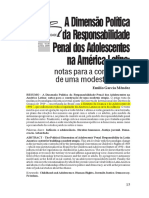 A Dimensão Política Da Responsabilidade Penal Dos Adolescentes Na América Latina