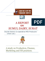 A Report Sumul Dairy, Surat: A Study On Production, Finance, Marketing and HR Practices