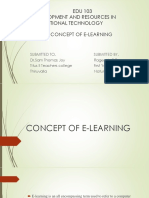 EDU 103 Development and Resources in Educational Technology: Concept of E-Learning