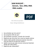Asam Nukleat: Kromosom, Genom, Gen, DNA, RNA DNA Mobile: Dwi Anita Suryandari Dept. Biologi Kedokteran