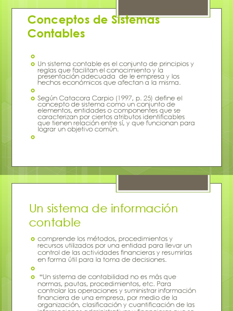Conceptos Clave de Sistemas Contables | PDF | Contabilidad | Sistema de ...