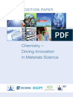 Chemistry - Driving Innovation in Materials Science: Position Paper