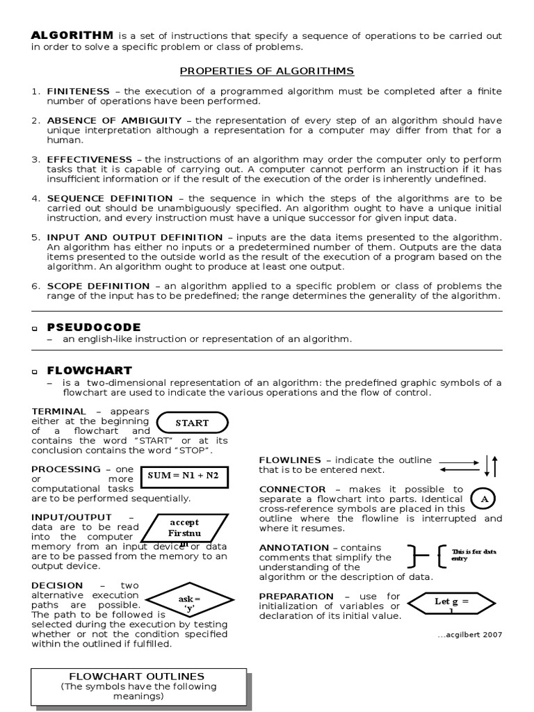 ALGORITHM | PDF | Algorithms | Input/Output