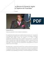 Carta Aberta Ao Director Do Jornal de Angola Sobre o Suposto ́ ́equívoco de N ́zau Puna ́ ́