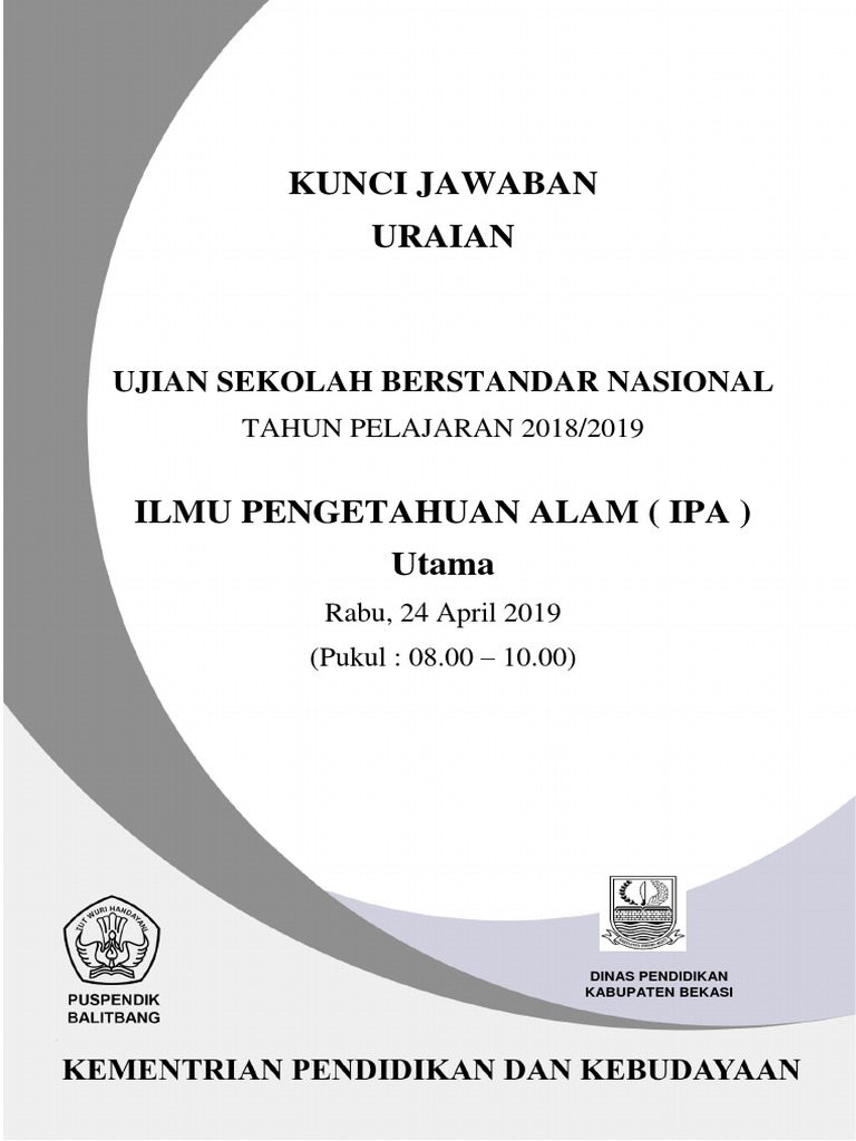 Download Kunci Jawaban Ujian Sekolah Berstandar Nasional PNG