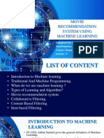 Industrial Training PPT On Movie Recomendation System