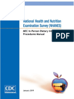 2019 MEC In-Person Dietary Interviewers Manual