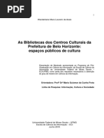 UFMG10_As Bibliotecas Dos Centros Culturais Da Prefeitura de Belo Horizonte_espaços Públicos de Cultura