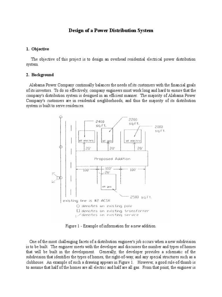 Residential Power Distribution Design | PDF | Transformer | Electric ...