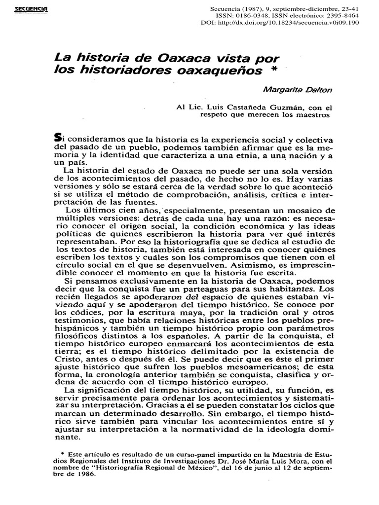 historia de oaxaca.pdf | Historiografía | México