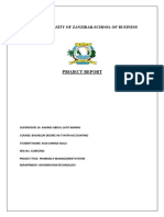 State University of Zanzibar-School of Business: Project Report