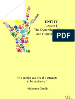 Lesson I The Dynamics of Culture and Human Evolution: Unit Iv