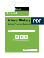 A Level Biology Practical Questions