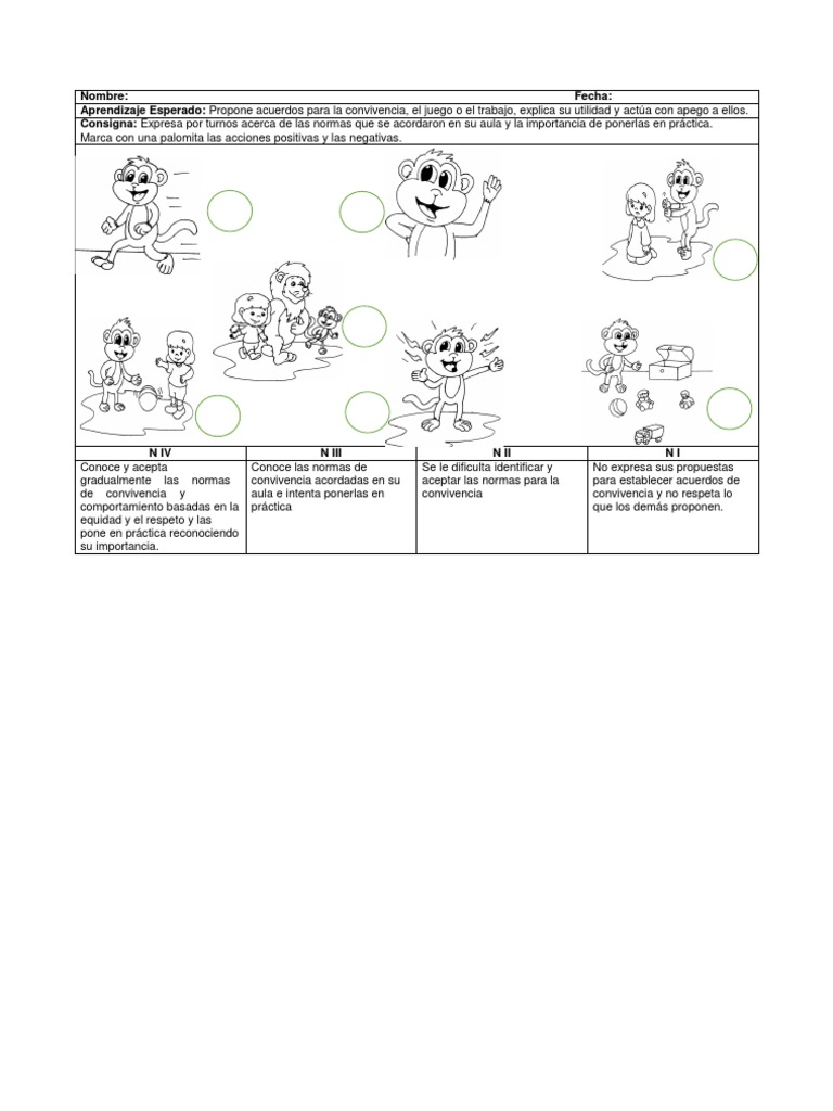 Actividades para Normas de Convivencia Preescolar | PDF | Relaciones ...