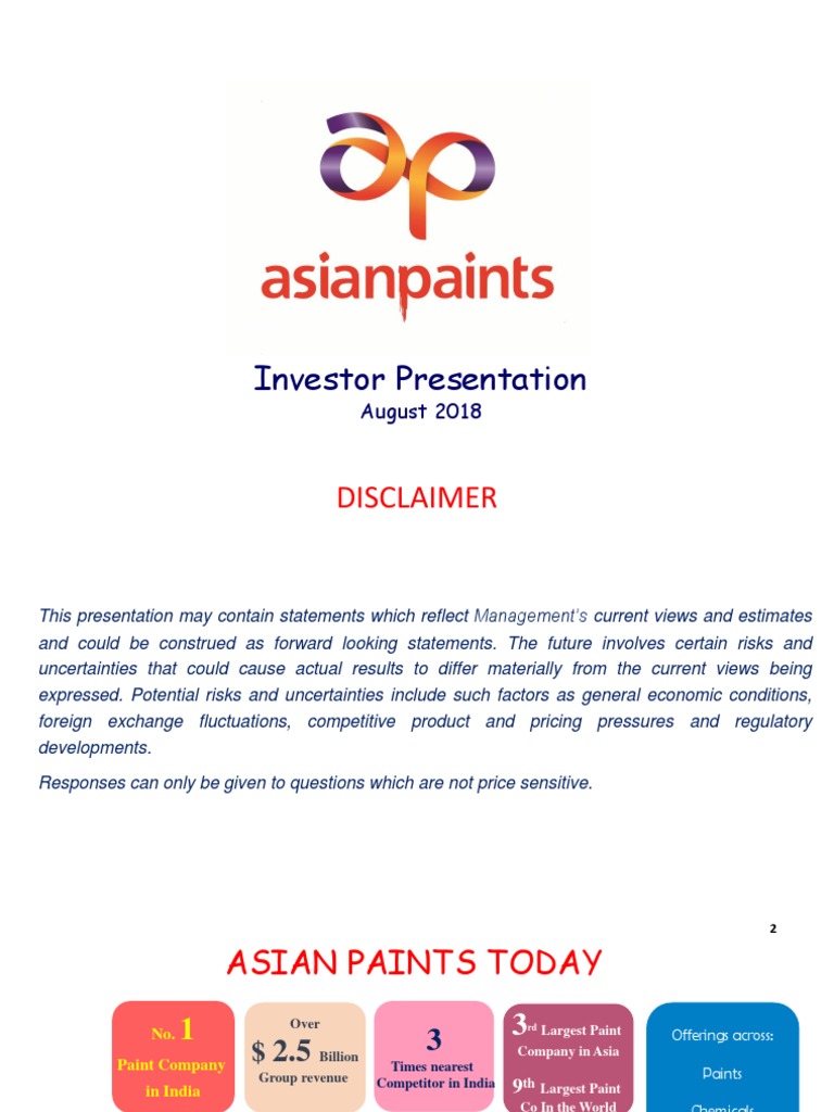 Asian Paints Investor Insights | PDF | Retail | Economies
