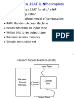 Need To Show L Formalizing Computation:: 3SAT For All L