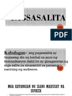 Filipino Report Pagsasalita
