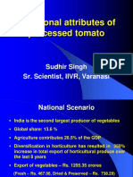 Nutritional attributes of processed tomato products