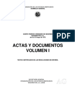 Actas Y Documentos Volumen I: Asamblea General