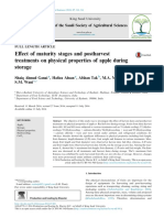 Effect of Maturity Stages and Postharvest Treatments On Physical Properties of Apple During Storage