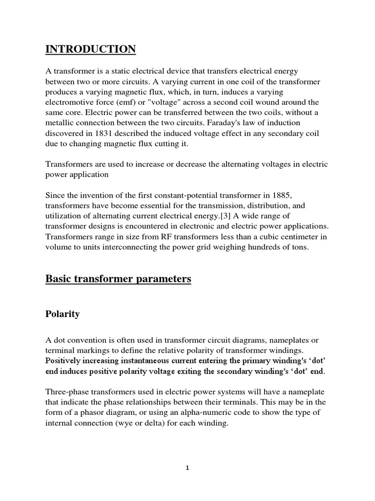 Report On Transformer | PDF | Transformer | Electric Power Distribution