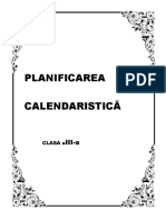 Planificare Calendaristica A III-a