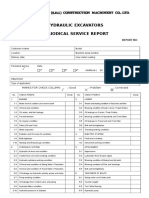Periodical Service Report Form