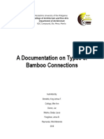 A Documentation On Types of Bamboo Connections: College of Architecture and Fine Arts Department of Architecture