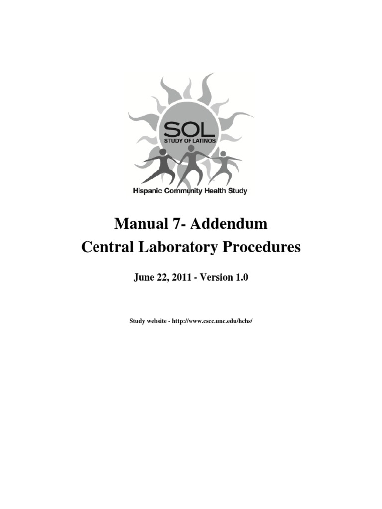 Manual 7-Addendum Central Laboratory Procedures: June 22, 2011 ...