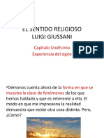 EL SENTIDO RELIGIOSO. Cap. 11 La Experiencia Del Signo