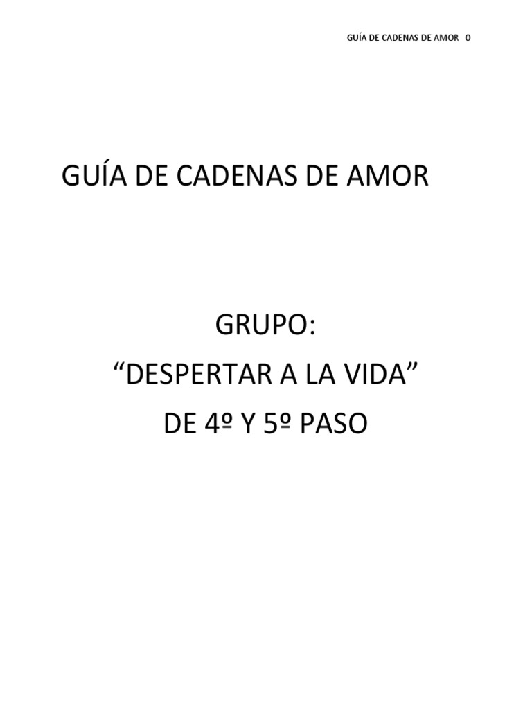 Guía cadenas de amor 4° y 5° paso Miguel (Arcángel) Oración